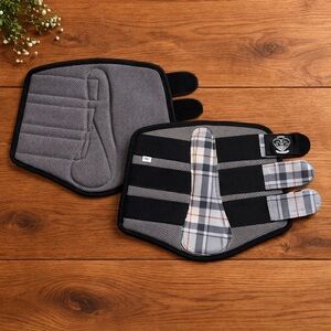 Plaid Gray Mesh Brush Boots